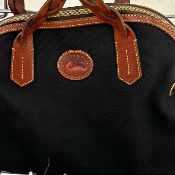 🔥SALE! DOONEY & BOURKE Black Canvas/Leather Braided Double Handle Satchel - Picture 2 of 14
